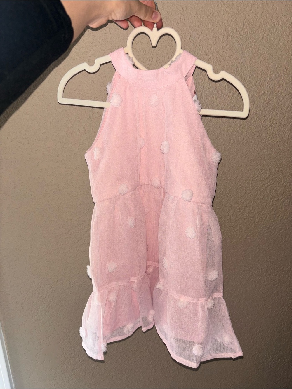 Pink Pom-Pom Halter Dress